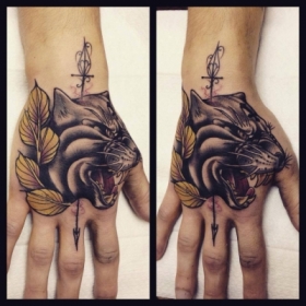 Phreak Ink  --panther on hand-1