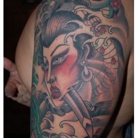 Geisha in progress