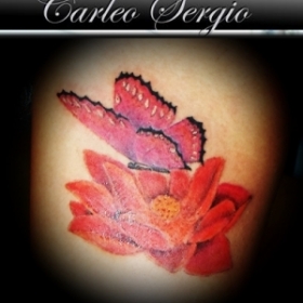 tattoocrazystudio----------farfalla-fiore di loto