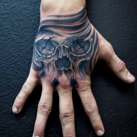 Phreak Ink ---skull on hand-1