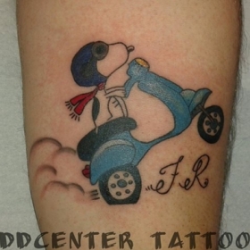 DDcenter   tattoo Snoopy-1