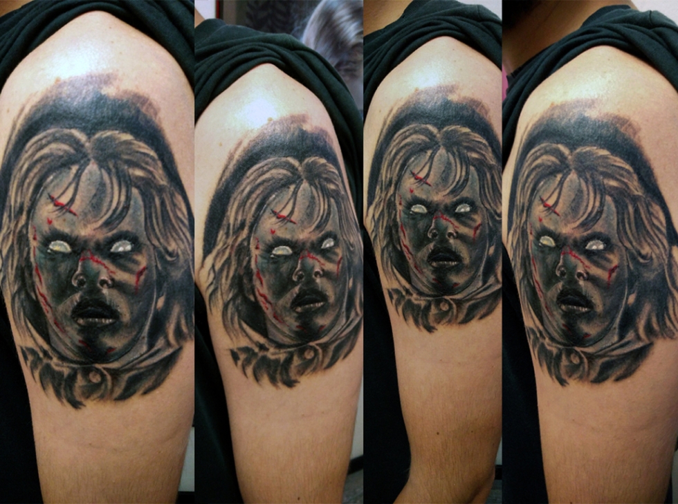 Tatuaggio horror esorcista