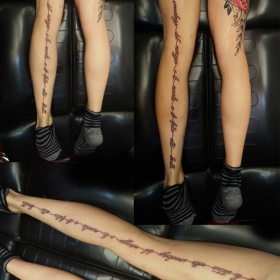 Tatuaggi rose su gambe-1